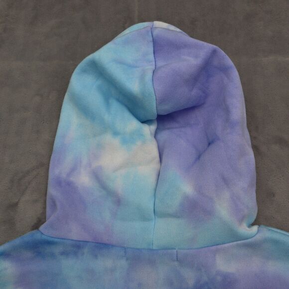 Faded Rose Sweatshirt Womens Multicolor Long Sleeve Tie Dye Drawstring Hoodie - Picture 13 of 16